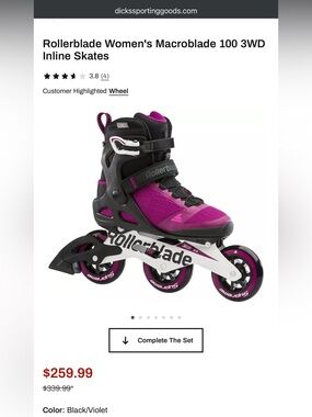 Rollerblade Women's Inline Skates in Magenta and Black